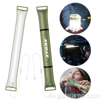 Luz de campamento de LED solar inflable portátil